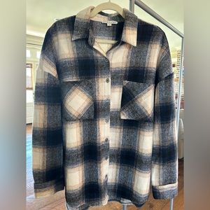 Women’s Thick Woolen Plaid Shacket
